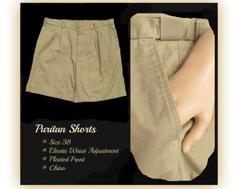 vintage men's shorts,men's chino shorts, casual shorts, men's brown shorts, Size 38, # 37