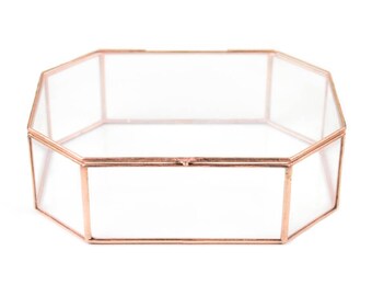 Jewelry Box, Glass Jewelry Box, Glass Display Box, Large Jewelry Box, Large Glass Box, Geometric Glass Box, Clear Box, Glass Display
