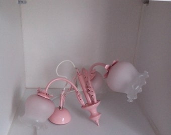 DISCOUNT chandelier ceiling light fixture romantic shabby chic light pink chandelier 3 branches