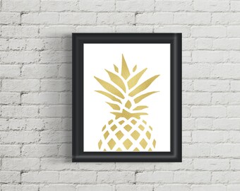 Printable Golden Pineapple