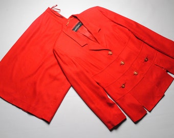 vintage Louis Feraud women's suit blazer jacket and skirt SIZE F42 authentic