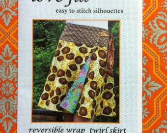 Girls/Tween size 6/8, 10/12 lovejill reversible wrap skirt sewing pattern