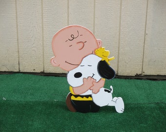 Peanuts Charlie Brown With Snoopy Yard Sign