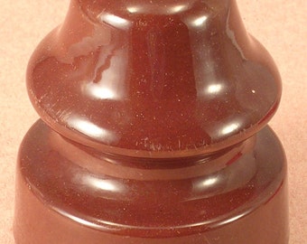 Porcelain Products Inc Vintage Brown Porcelain Insulator