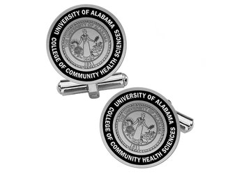 University of Alabama College of Community Health Sciences Cufflinks | University of Alabama School of Medicine | Sterling Silver