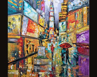 Follow Your Way Oil Landscape Abstract Tree Original Painting Contemporary Modern Palette Knife Painting by Lana Guise