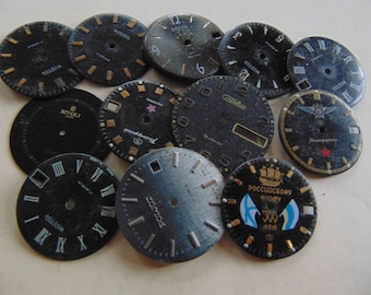 Vintage watch faces,set of 12 pieces.