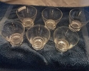 Set of 6 Mid Century Low Ball / Rocks Glasses