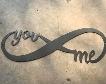 Infinity You and Me Metal Sign Wall Art Love Anniversary Gift (INF)