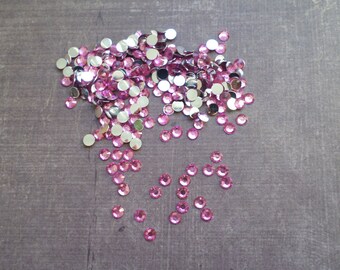 Lot of 400 rhinestones 4 mm pink