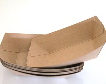On Sale 50 medium 1/2 lb.Kraft Paper Food Tray- Party, Birthday and more "Same Day Shipping"