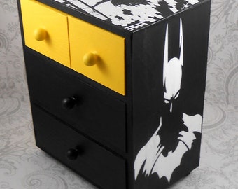Custom Batman Yellow and Black Stash Jewelry Box