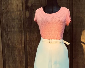 Vintage Ruffle Pink Top