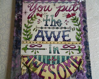 Awesome fabric covered journal