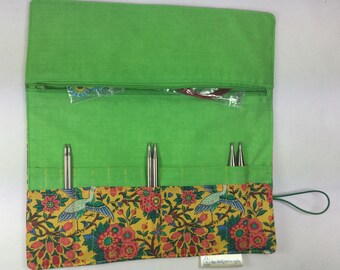 Interchangeable needle case, addi needle case, chiagoo needle case, knit pro needle case, hiya hiya case, liberty needle case, needle tips