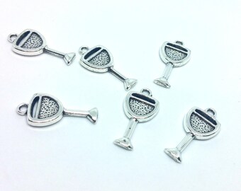X 1 charm - Glass Cocktail party Mojito - silver metal