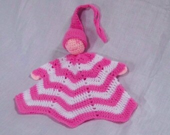 handmade pink Pixie flat plush