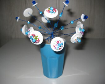 bouquet of flower buds and pearls
