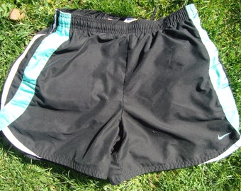 Classic Nike Shorts Womens Running Shorts Size Small Vintage Black Nike Swoosh Summer Minimalist 90s Nike Clothing Beachwear