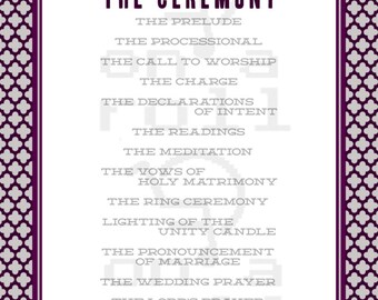Custom Wedding/Event Program Design