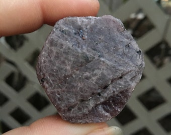Large Hexagonal Raw Ruby