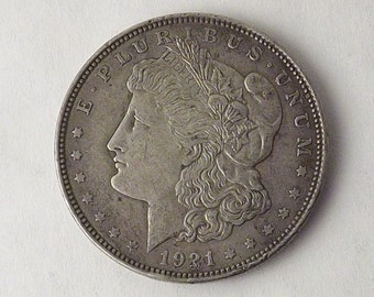 1921 Morgan Silver Dollar Collectible Coin, 1921 One Dollar Coin Philadelphia, Vintage Coin