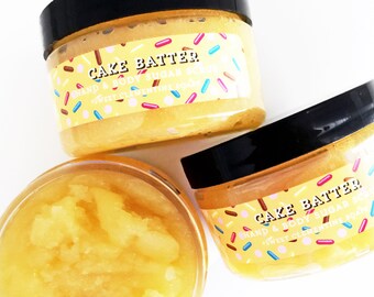 Cake Batter Sugar Scrub, Birthday Cake Sugar Scrub, Vanilla Sugar Scrub, Vanilla Sugar Scrub, Body Scrub, Hand Scrub