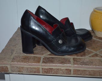 SALE 20%! Shoes leather Brazil T.Hilfiger 90's Chunky like new 8US