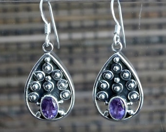 Sterling Silver Balinese Dangle Earrings