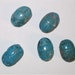PIF Five Egyptian Scarab Blue Pottery Beads