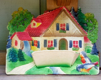 Vintage Germany Die Cut Embossed Calendar Holder