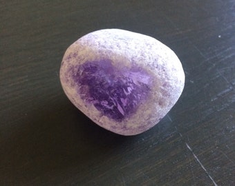 Amethyst Seer Stone with heart shaped window