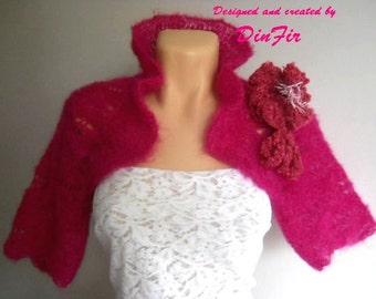 LIQUIDATION Stock SALE 30% OFF / Hand Knitted Bolero Wedding Accessories Shrug Jacket Cardigan Cape Romantic / Women Elegant Crochet Capelet