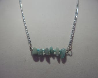 Amazonite Bar Necklace | Amazonite Necklace | Gemstone Necklace