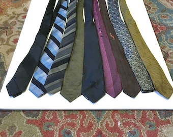 9 Skinny Necktie Tie Lot Vintage Skinny Tie Lot Countess Mara