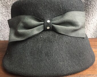 Vintage Black Henry Pollak Ladies Hat