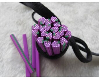 5 canes bunch of grapes polymer 5cm