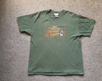 Men's Vintage 90s Walt Disney World Animal Kingdom Lodge T Shirt Size Large