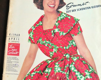 Der Neue Schnitt - April 1960- Sommermode und Kindermode mit Schnittmuster