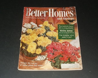 Vintage Better Homes and Gardens Magazine November 1957, Cool Collectible, Vintage Ads, Scrapbooking, 242 Pages