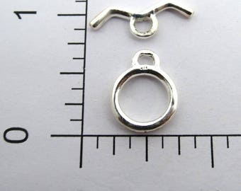 1 Piece Toggle Clasp Hook 925 Sterling Silver 14mm Round