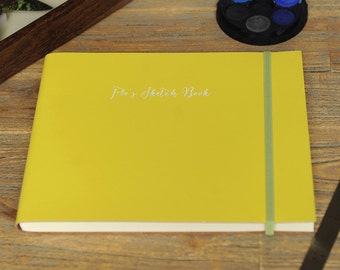 Personalised Recycled Leather Sketch Book