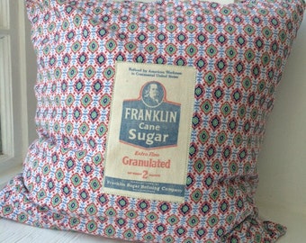 Sugar Sugar 4 Vintage Feed Sack Pillow Cover