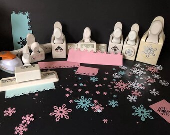 Martha Stewart HTF RARE Snowflake Paper Punch Bundle of 8