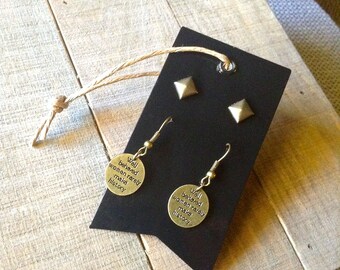 Earrings | Oxidized Brass