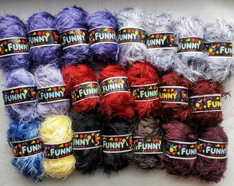 Norwegian Yarn, Sandnesgarn Funny Skeins. Assorted Colors
