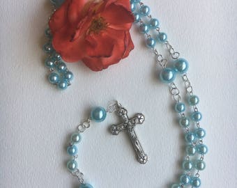 Cyan Catholic Prayer Rosary