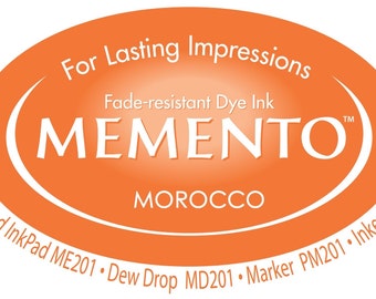 New Memento Full Size Ink Pad - MOROCCO (Deep Orange) - Fade Resistant Dye Ink by Tsukineko