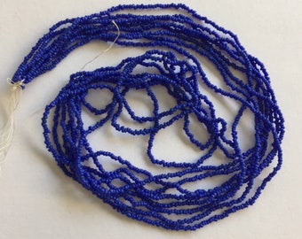 RARE Antique Italian Micro Seed Beads - Navy Blue