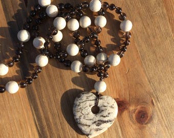 Earthy Bohemian Heart Necklace